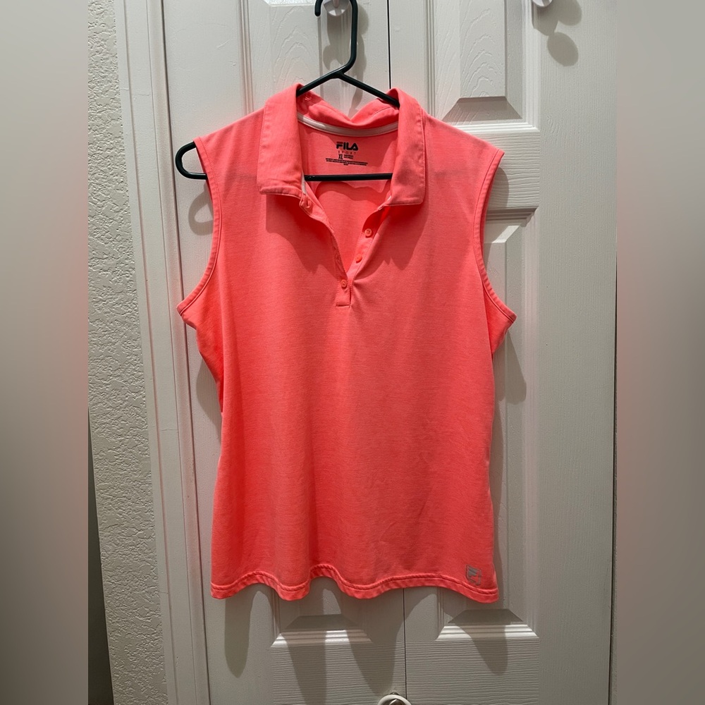 Fila Women's Coral Sleeveless Polo Top